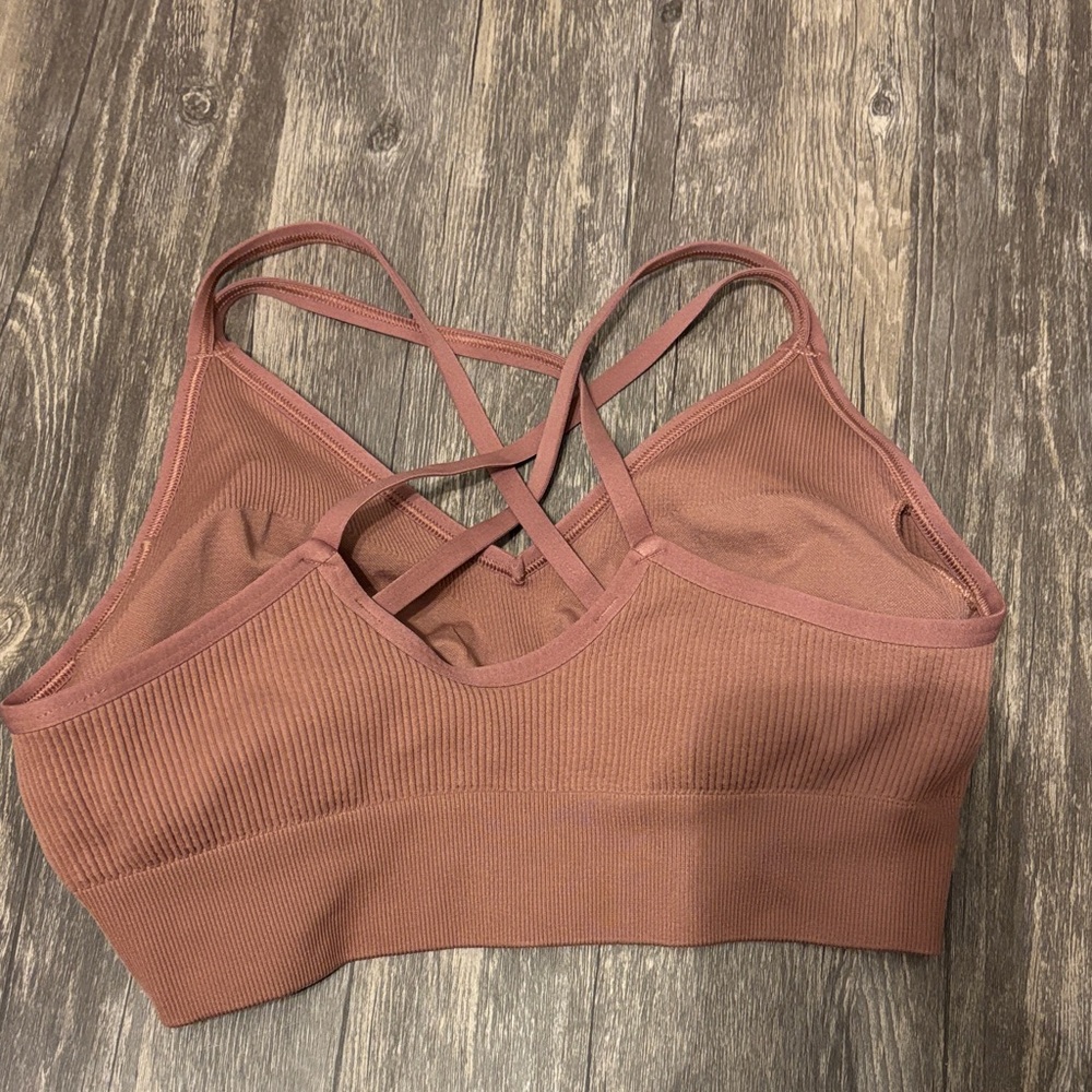 Aerie Mauve Strappy Sports Bra - Picture 3 of 3